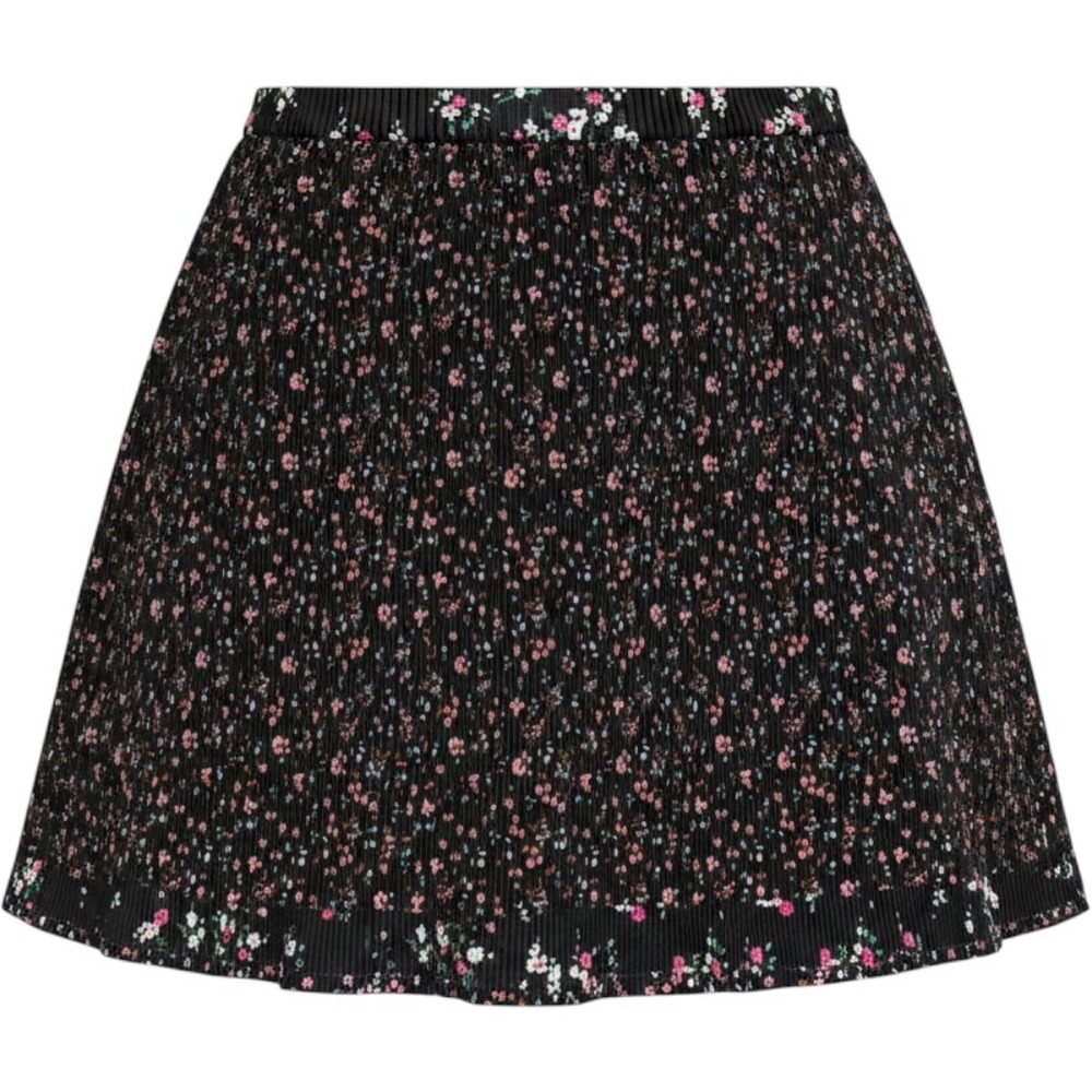 Urban Outfitters Black Floral Pleated Mini Skirt Ditsy Print Size M